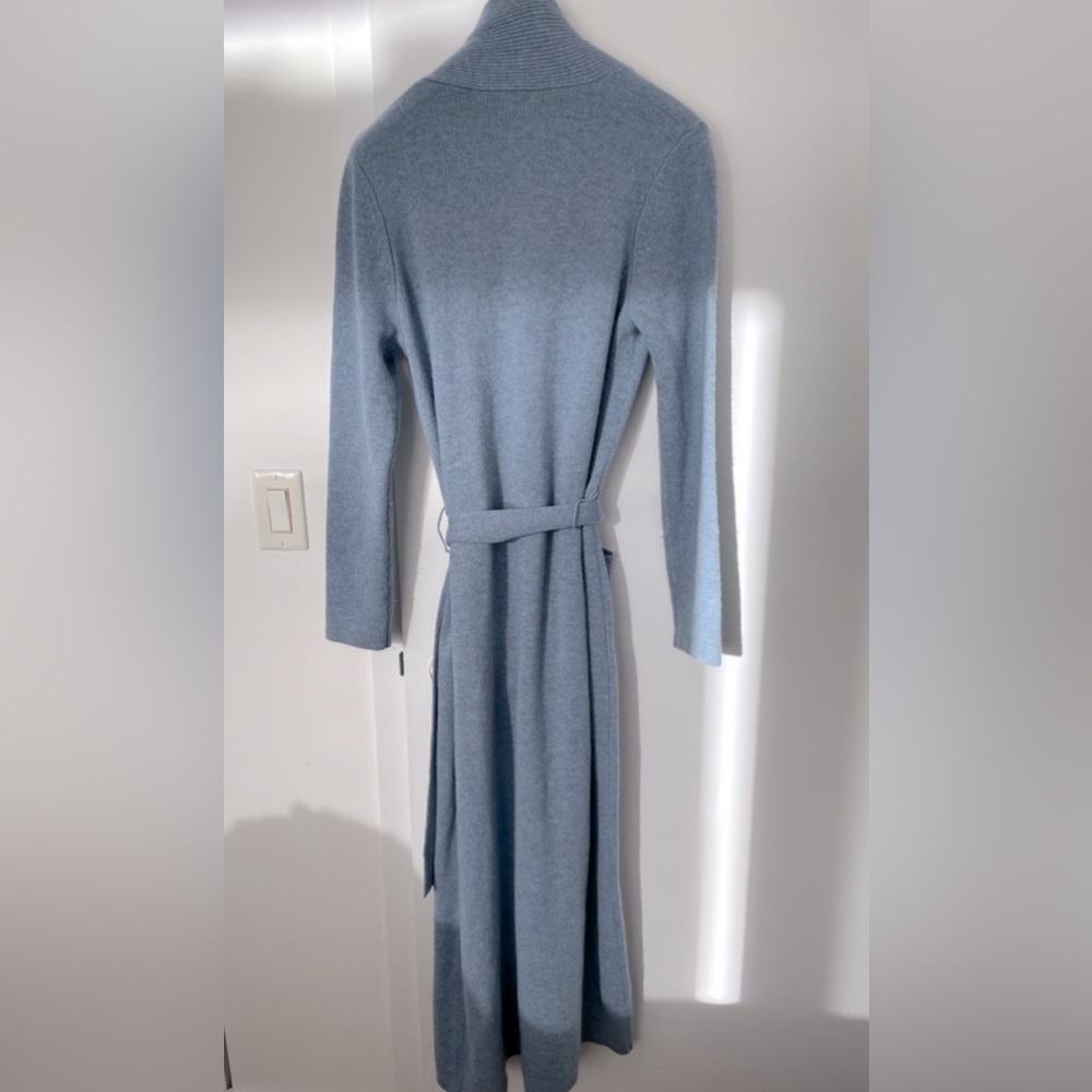 The Cashmere Project luxe long robe 100% cashmere moon blue NWT - Picture 3 of 5